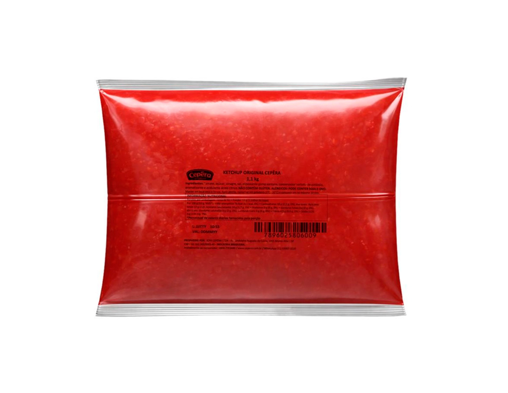 CATCHUP ORIGINAL CEPÊRA 1,1 KG (CX 6 BAG)
